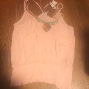 Iky me peach sleeveless shirt